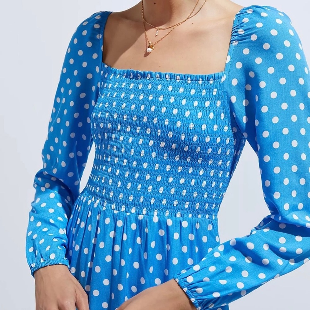 Anthropologie Dolan Laney Maxi Dress Blue, Size Small